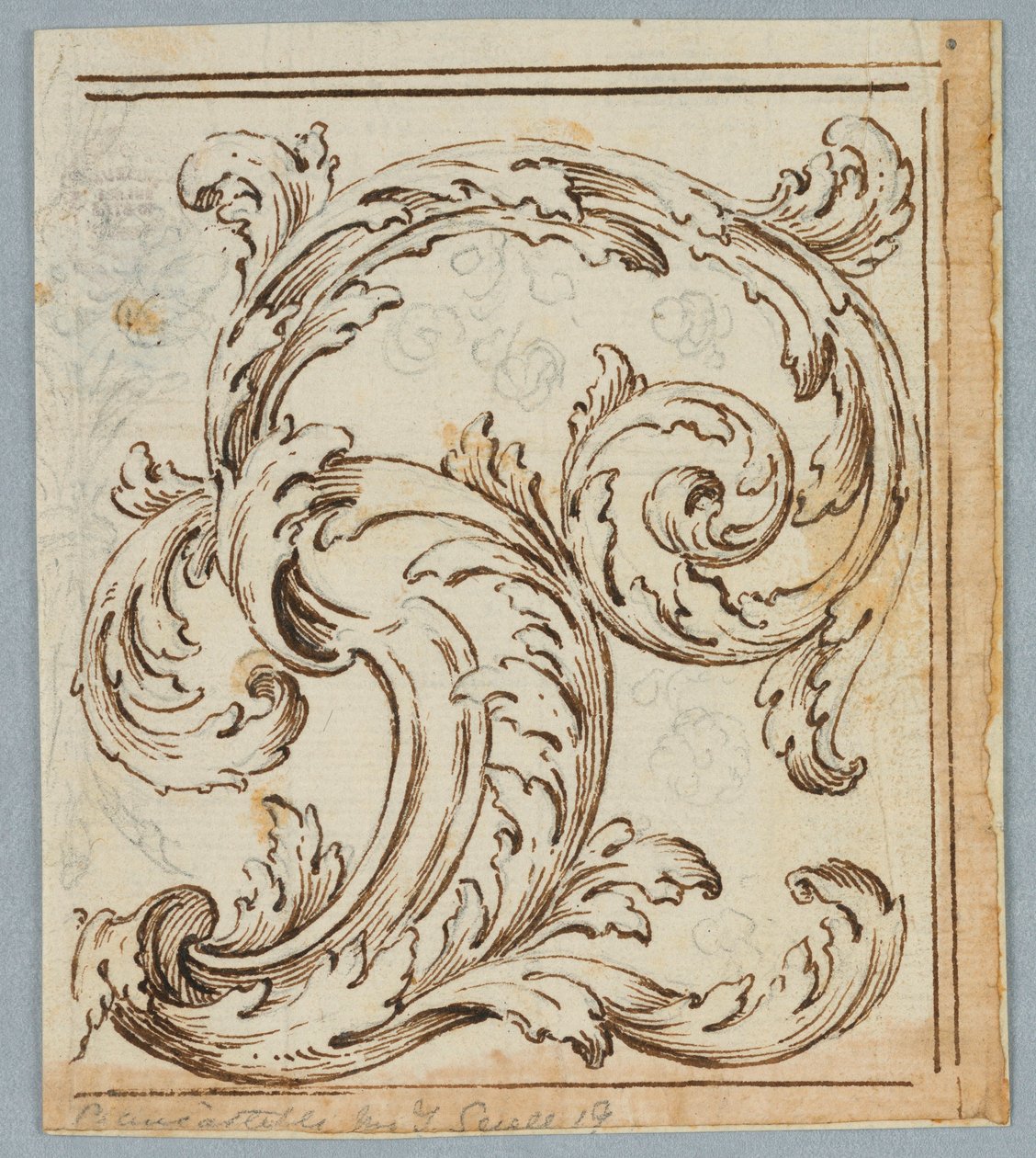 Desenho, Rinceau Design, 1725–1750 de Unknown