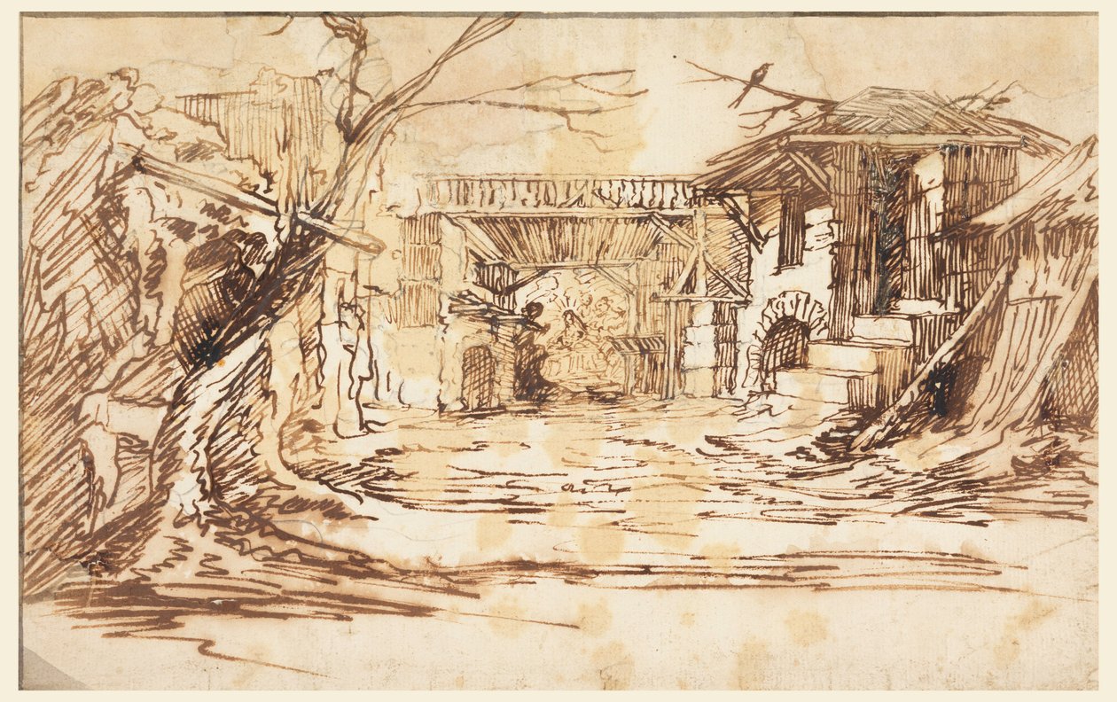 Desenho, conjunto para uma creche de Natal de Unknown