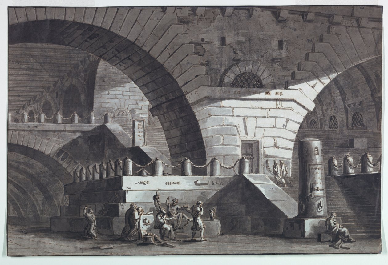 Stage Design, Prison Interior com a morte de Sócrates de Unknown