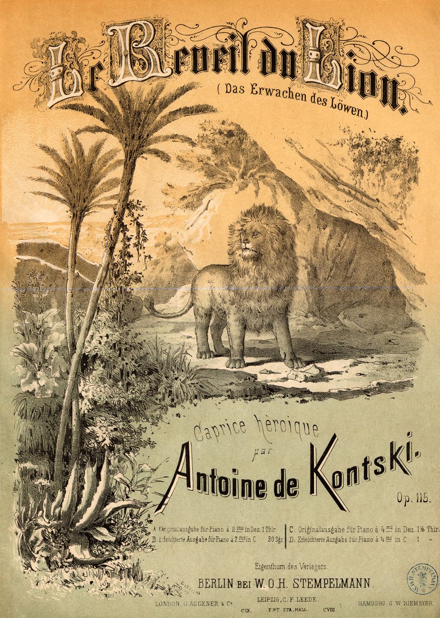 O despertar do leão por Anton Kontski de Unbekannt Unbekannt