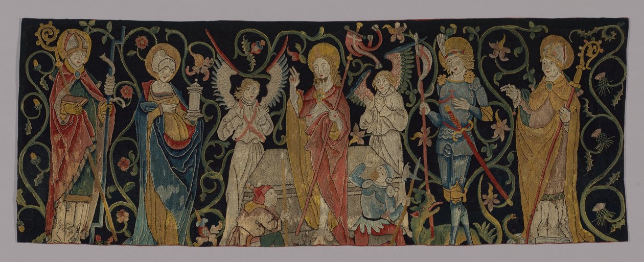 Altar Frontal representando A Ressurreição com Quatro Santos de Unknown