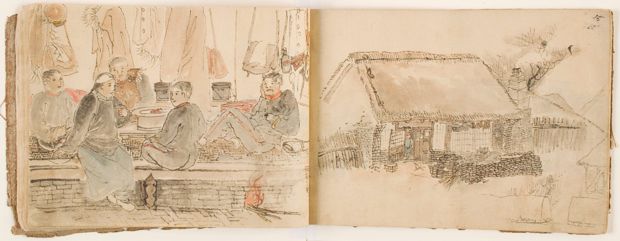Sketchbook do artista da Guerra Russo-Japonesa de Unknown