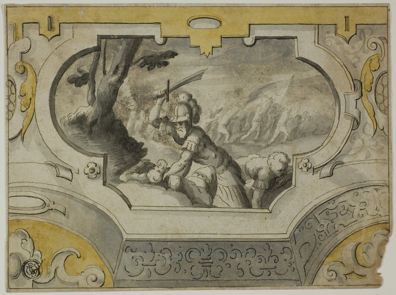 Cena de Batalha (para Decoração Overdoor) de Unknown