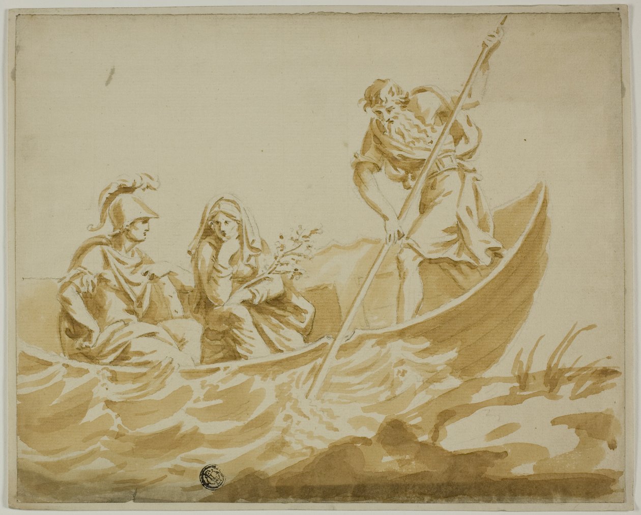 Caronte transportando Marte e Minerva de Unknown
