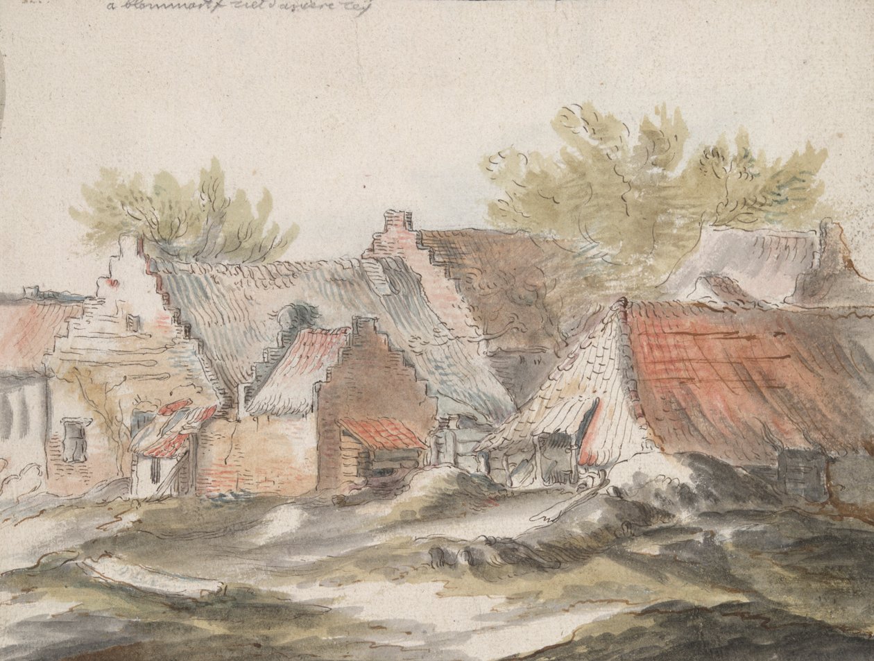Chalés (reto); Implementos de vime (verso) de Unknown