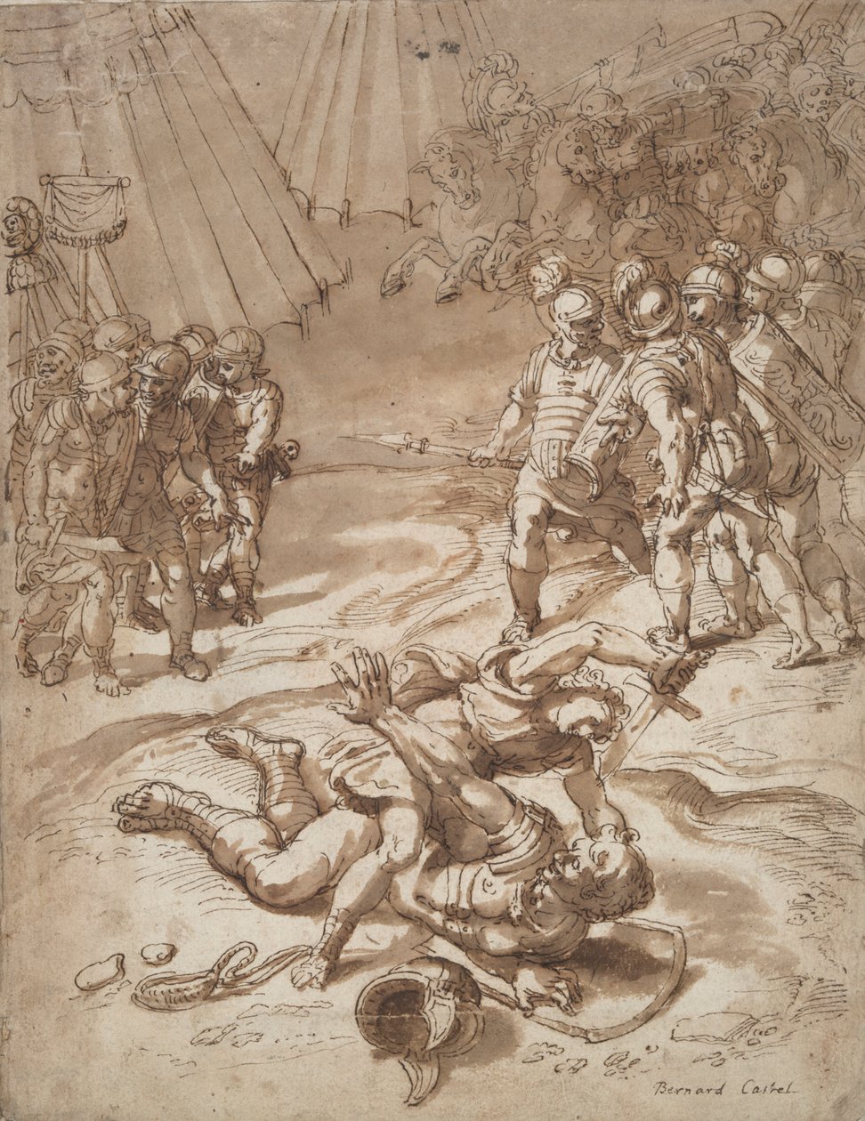 David Killing Goliath de Unknown