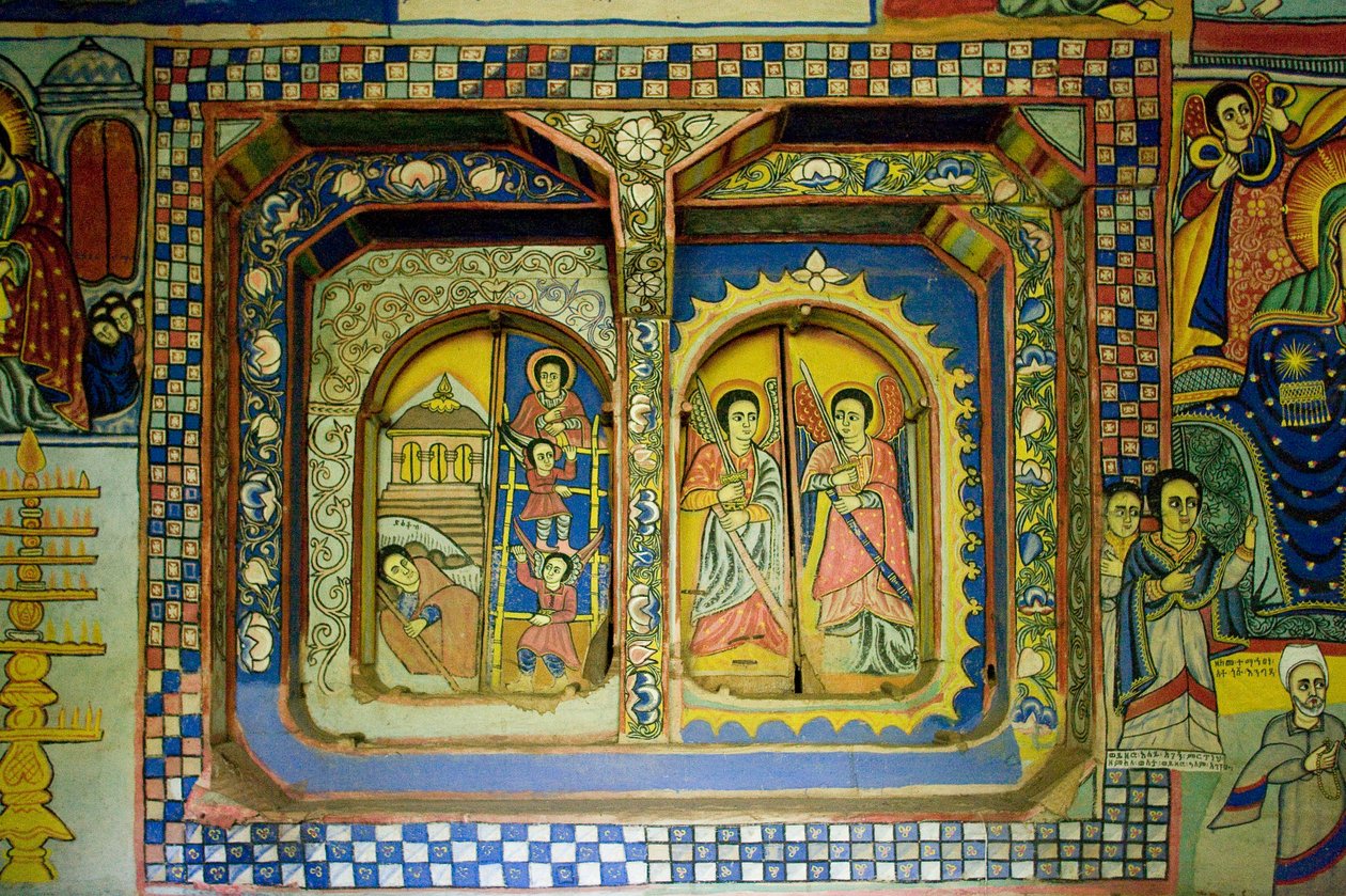 Debre Sina Maryam Igreja, Gorgora, Lago Tana, Etiópia, África de Unknown