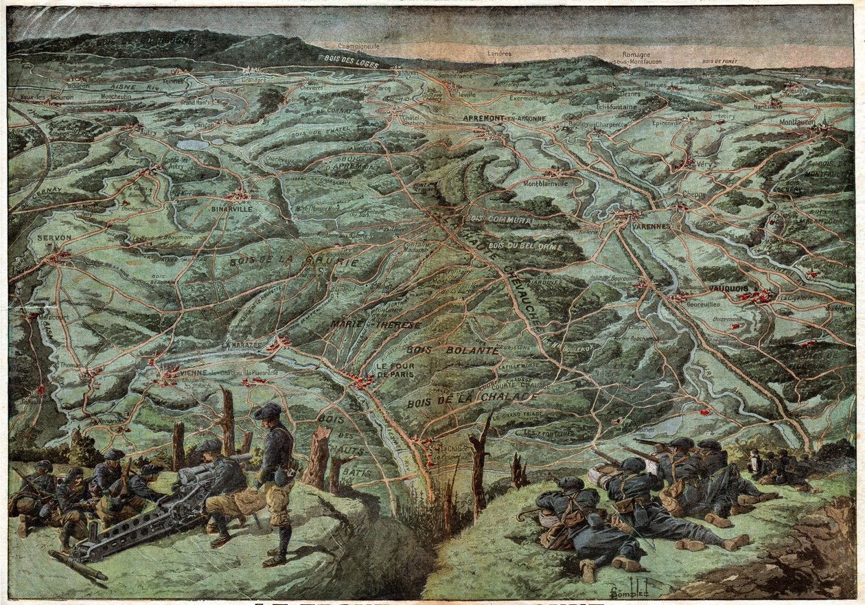 Front de lArgonne, 1916. Argonne battle, 1916. de Unknown