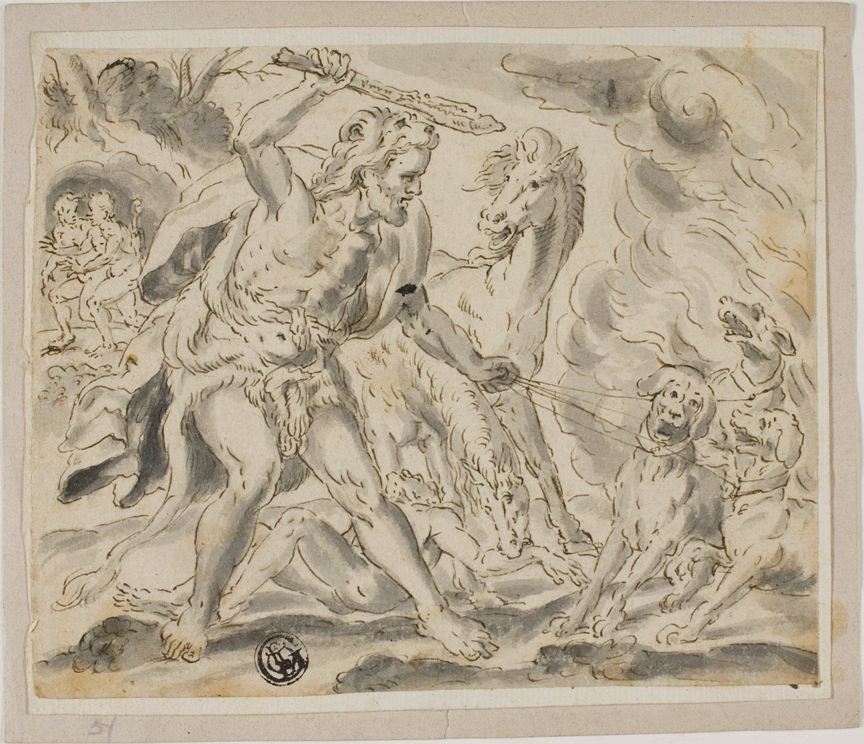 Hércules, Cérbero e as éguas de Diomedes de Unknown