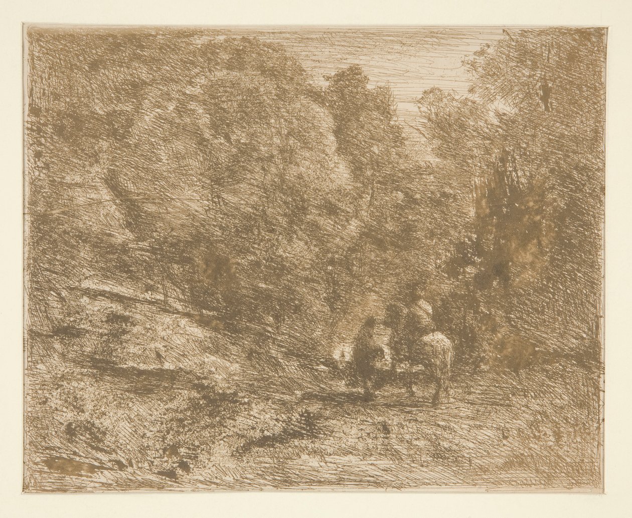 La cavalier en for?t et le pi?ton [Cavaleiro na Floresta e Viajante a Pé] de Unknown