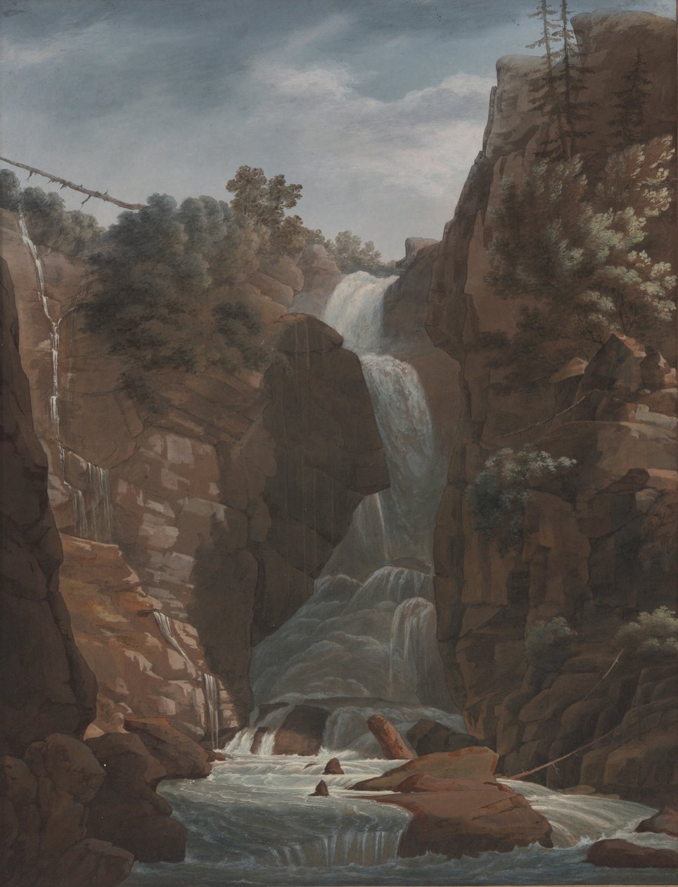Paisagem e Cascata de Unknown