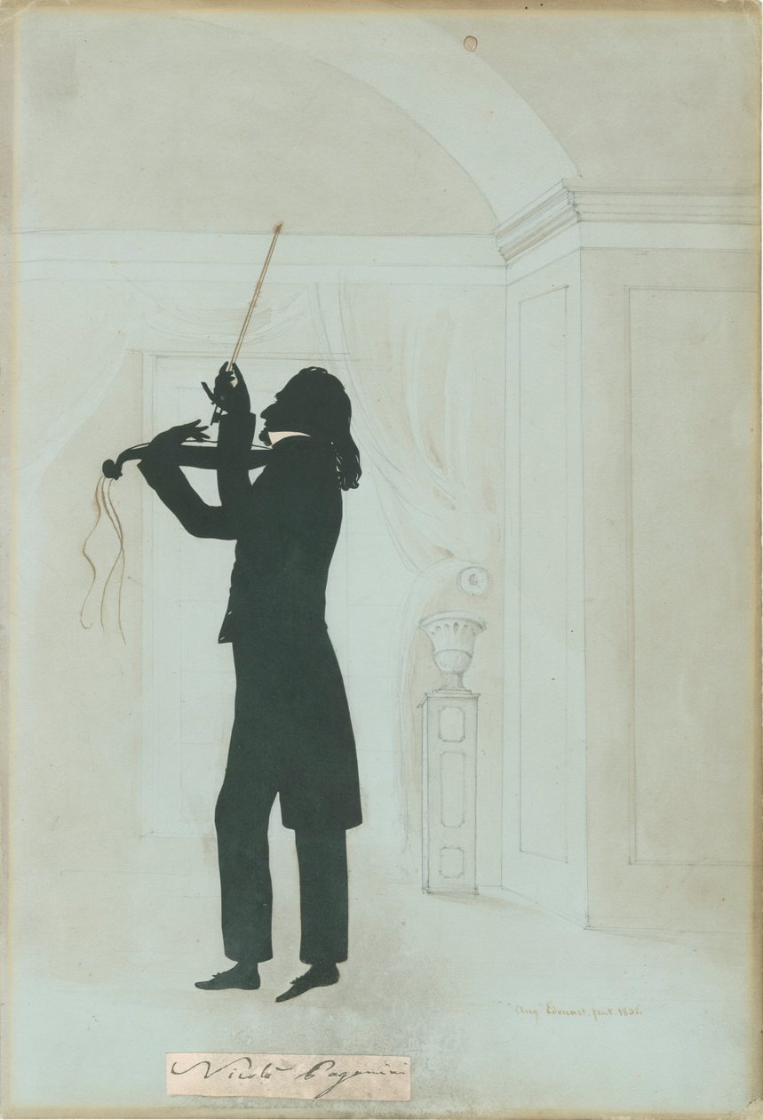 Niccolo Paganini - silhueta de Unknown