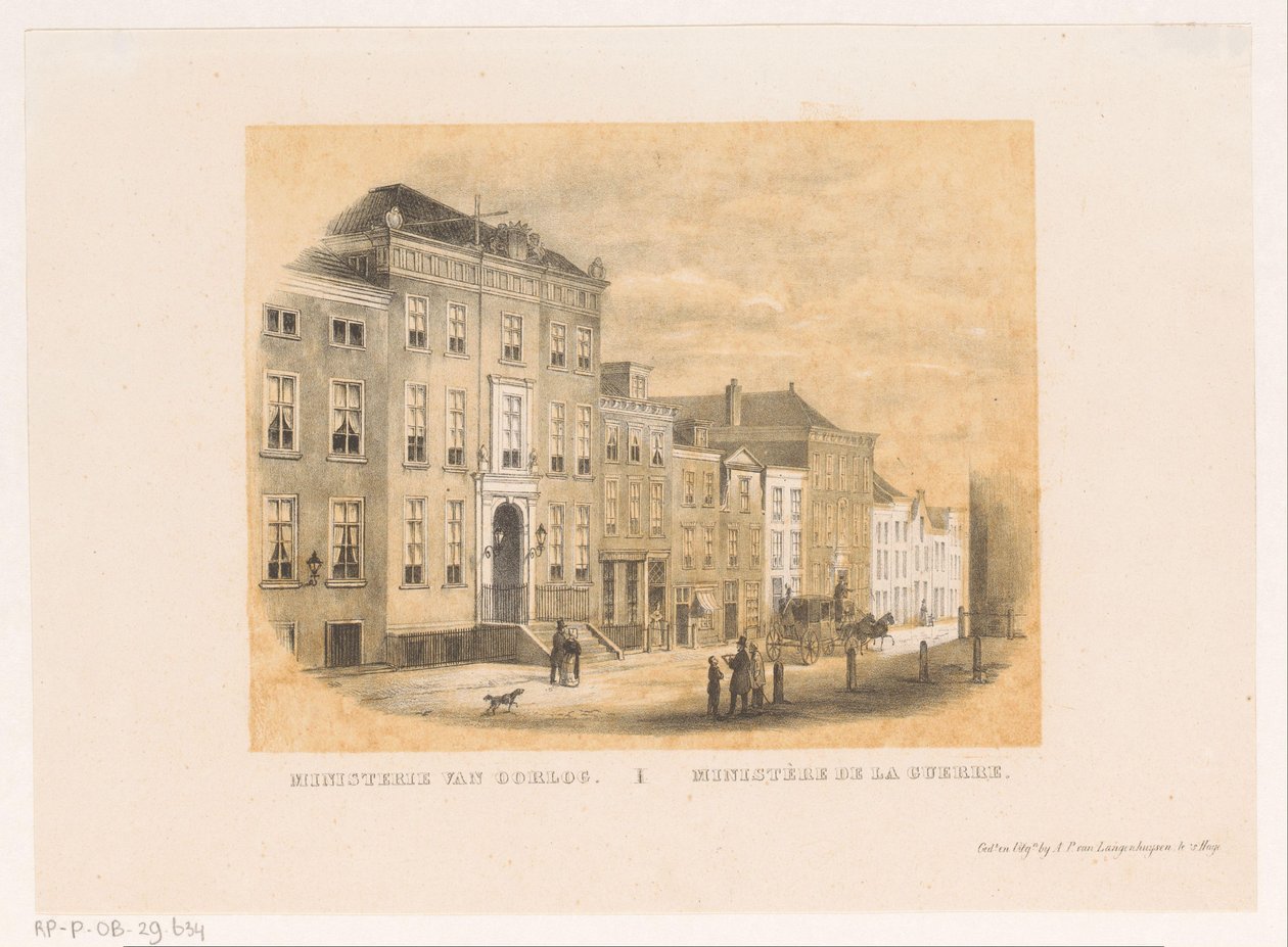 Antigo Ministério da Guerra em Haia Ministério da Guerra / Ministère de la Guerre (título no objeto) de Unknown
