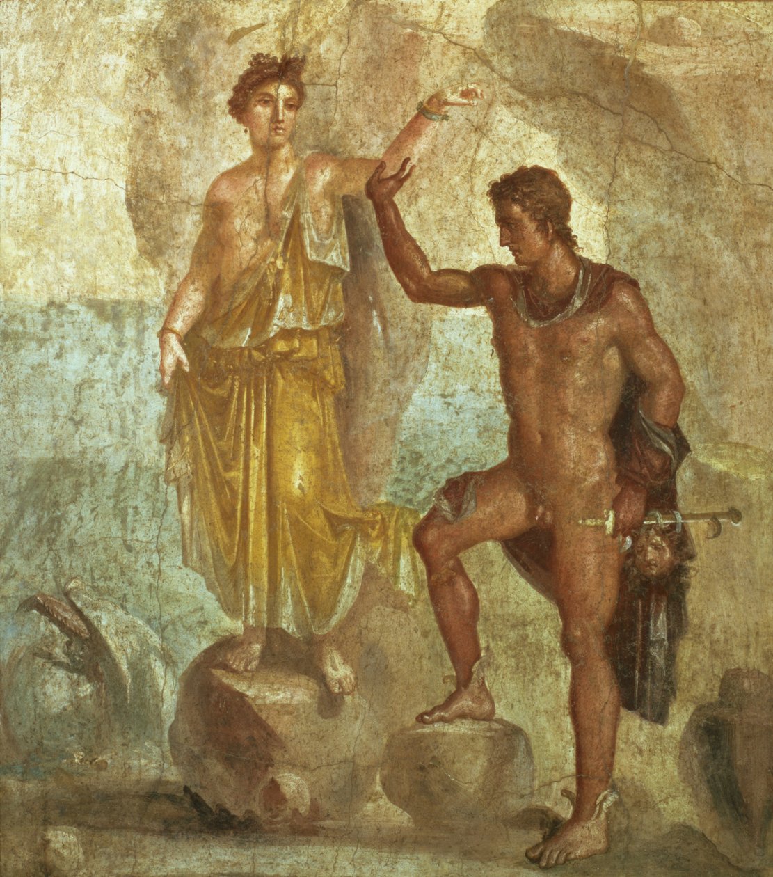 Perseu libertando Andrômeda, da Casa de Castor e Pólux, Pompeia, 4º estilo decorativo, c.50-79 dC de Unknown