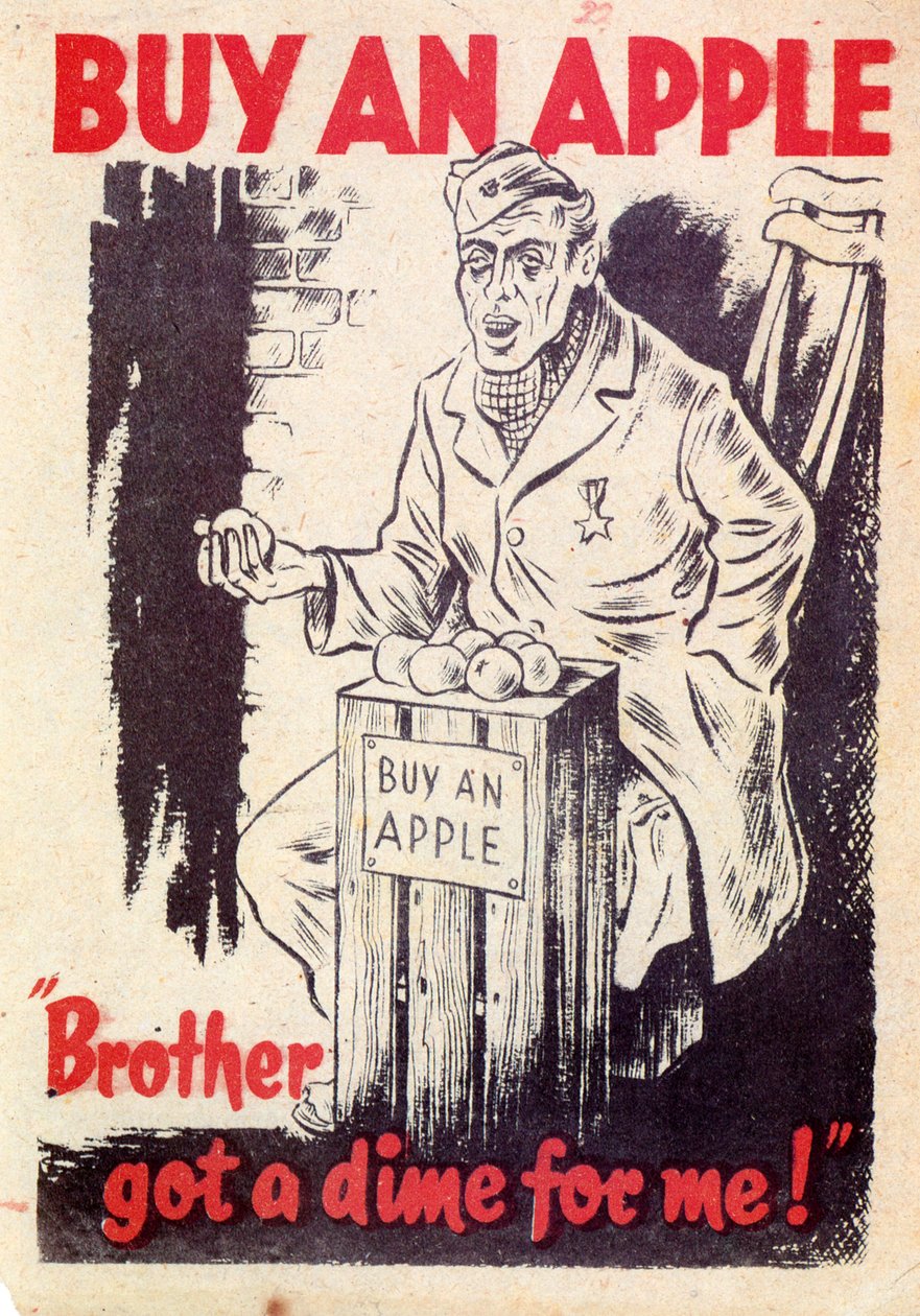 Propaganda. Compre uma maçã. Irmão tem um centavo para mim! 1940 de Unknown
