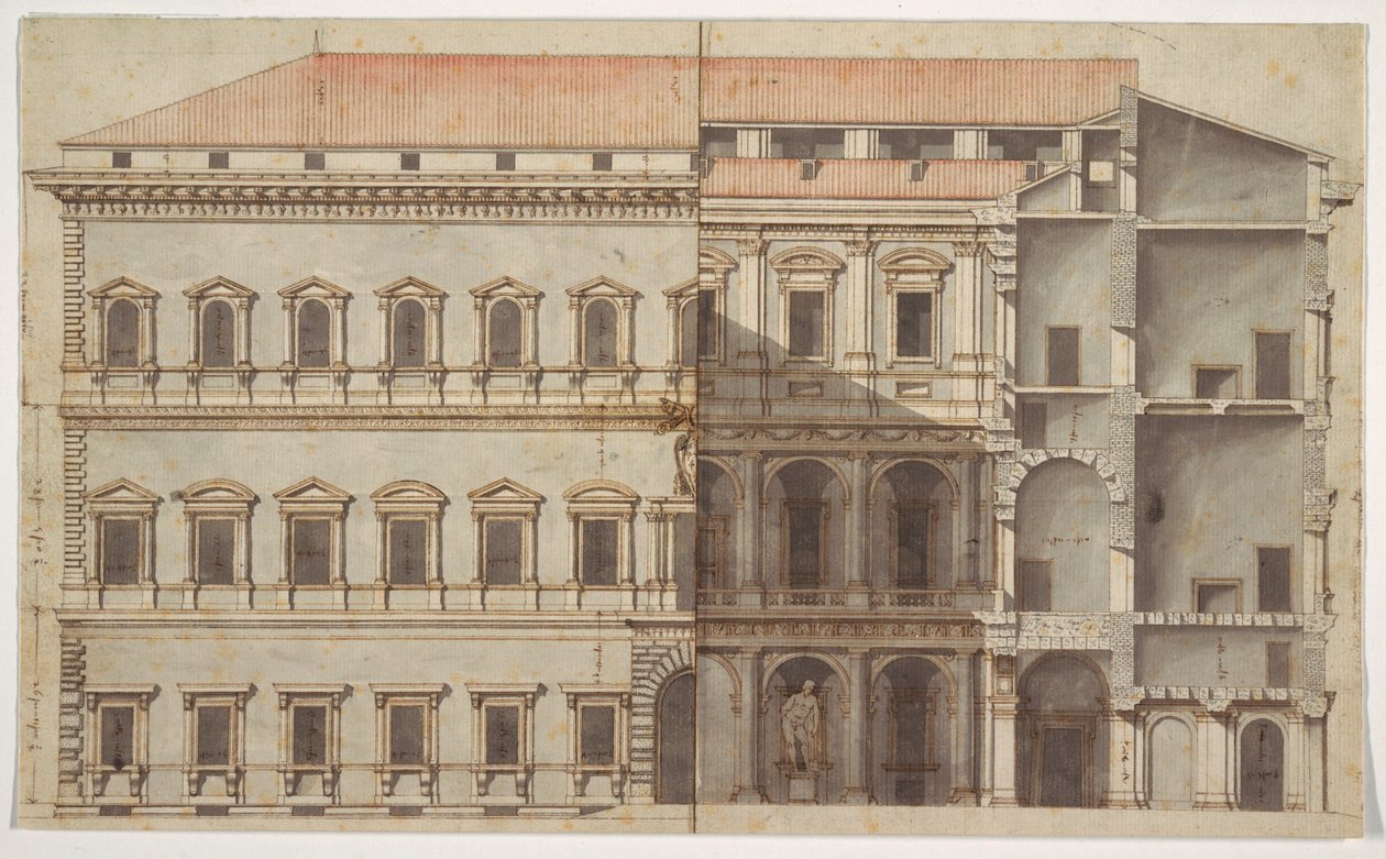 Renderização do Palazzo Farnese, Roma de Unknown