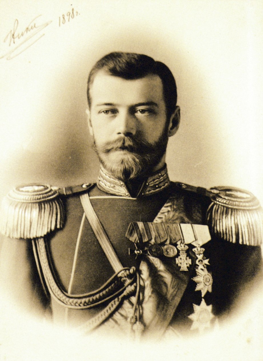 Imperador russo, czar Nicholas Ll, 1898. de Unknown