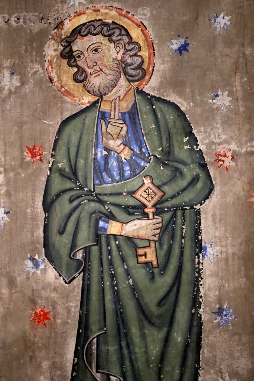 São Pedro, a jovem igreja protestante, St. Peter, afresco, Estrasburgo, França. de Unknown