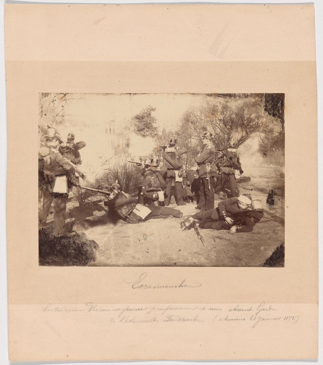 Escaramuça entre uma unidade de reconhecimento prussiana e tropas avançadas do exército de Faidherbe (Amiens, 21 de janeiro de 1871). de Unknown