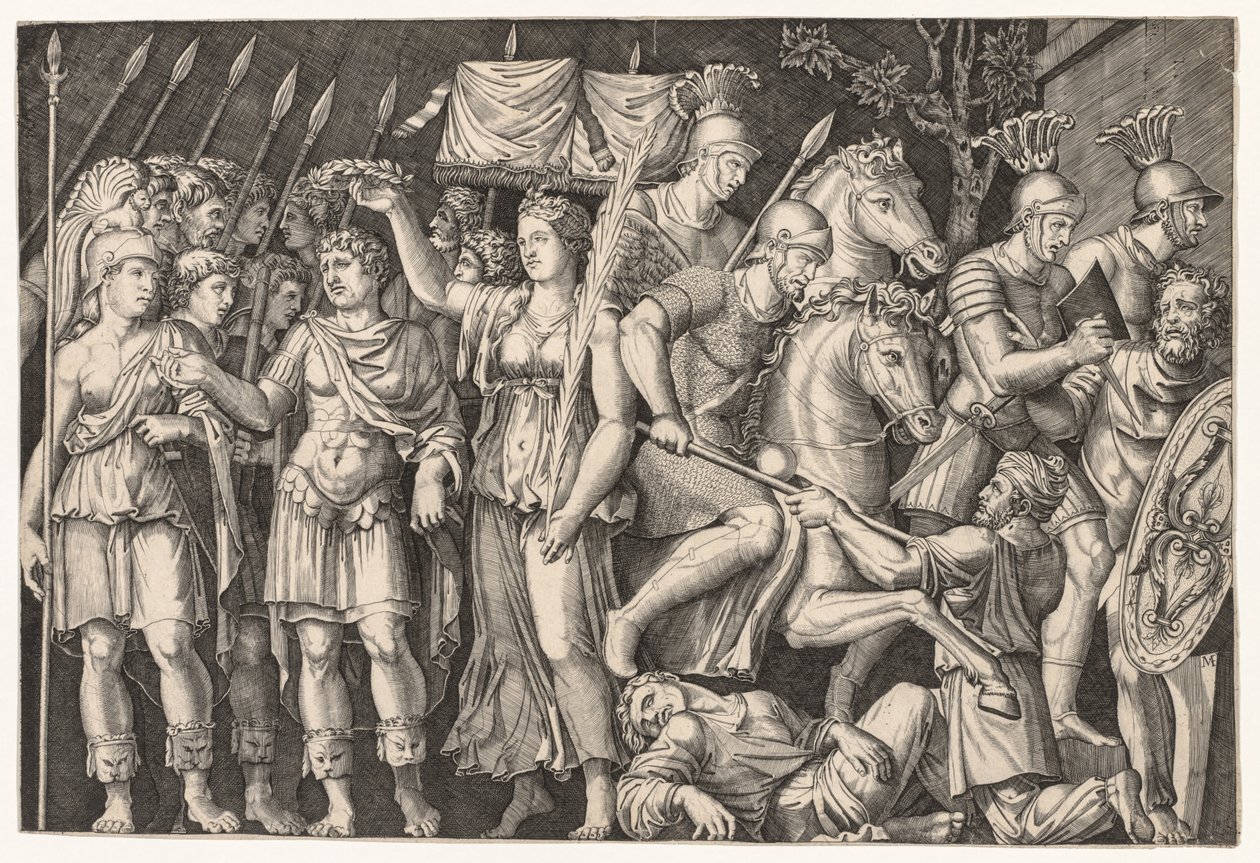 Espelho da Magnificência Romana: Trajano Entre a Cidade da Vitória e Roma (O Imperador Trajano) de Unknown