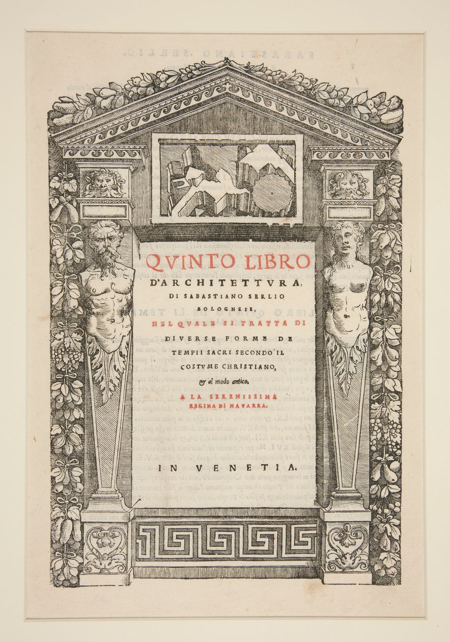Folha de rosto do Quinto Livro de Arquitetura de Unknown
