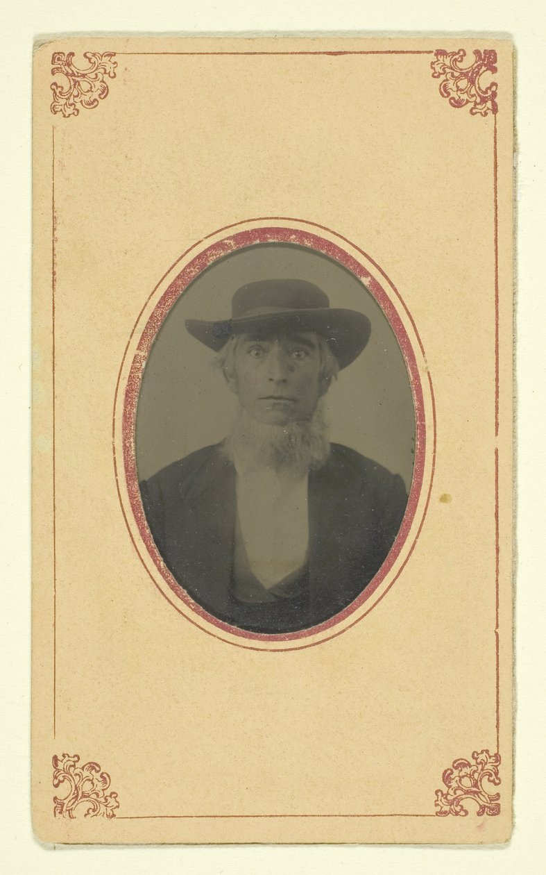 Sem título (Retrato de um homem barbudo com chapéu) de Unknown