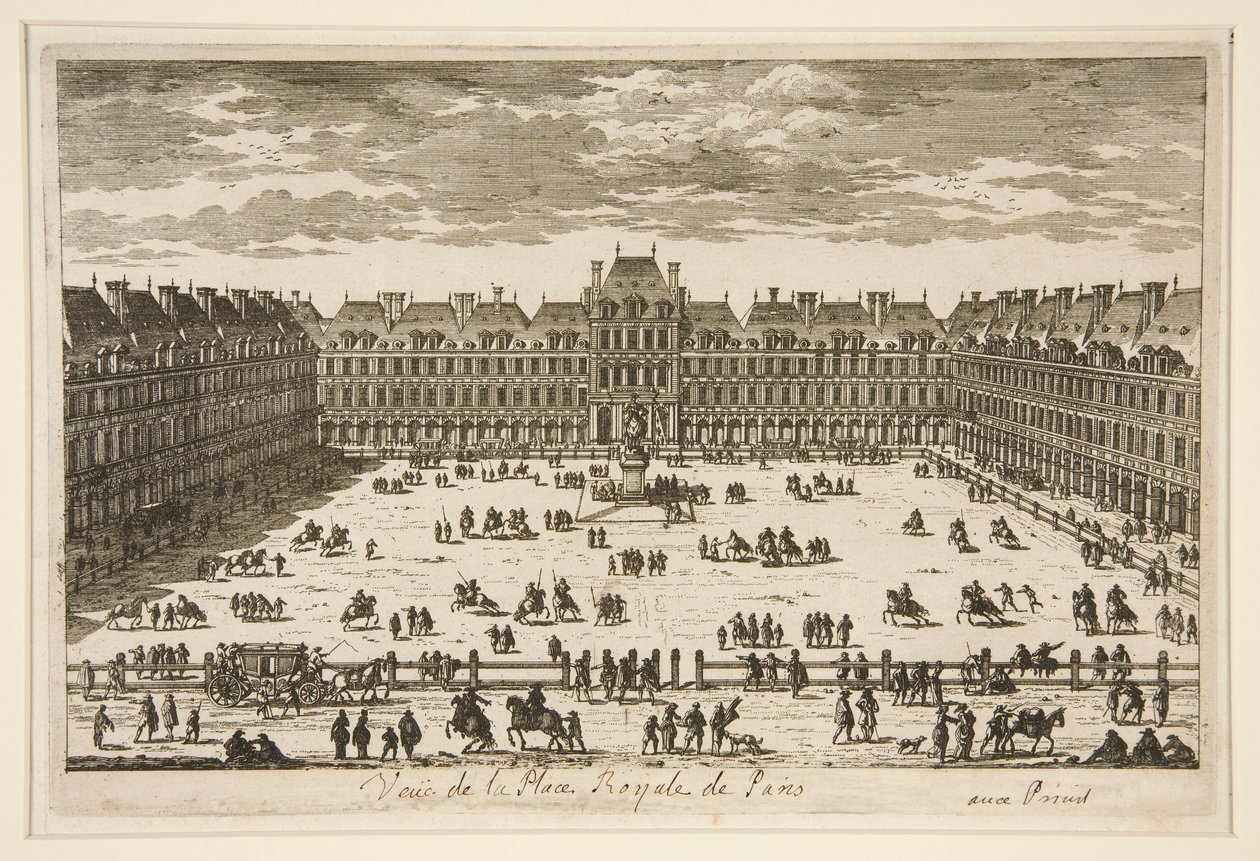 Vista da Praça Royale em Paris de Unknown