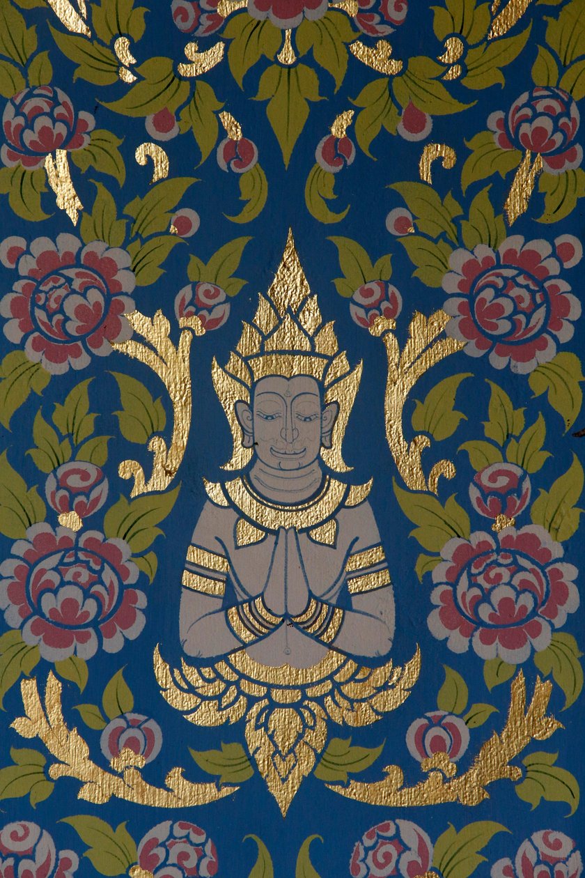 Wat Ampharam, Hua Hin. Decoração do templo Tailândia de Unknown