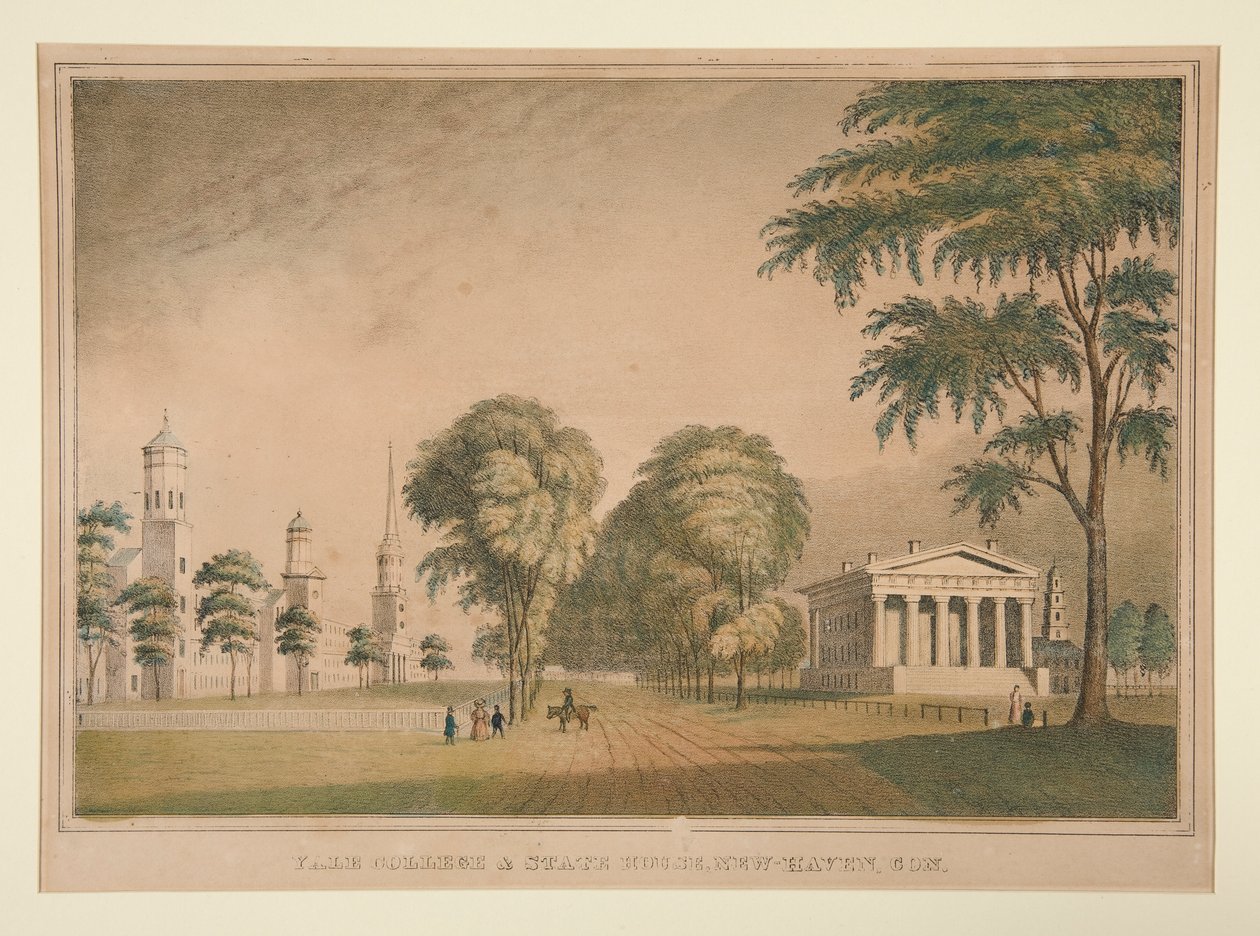 Yale College and State House, New Haven, Con. de Unknown
