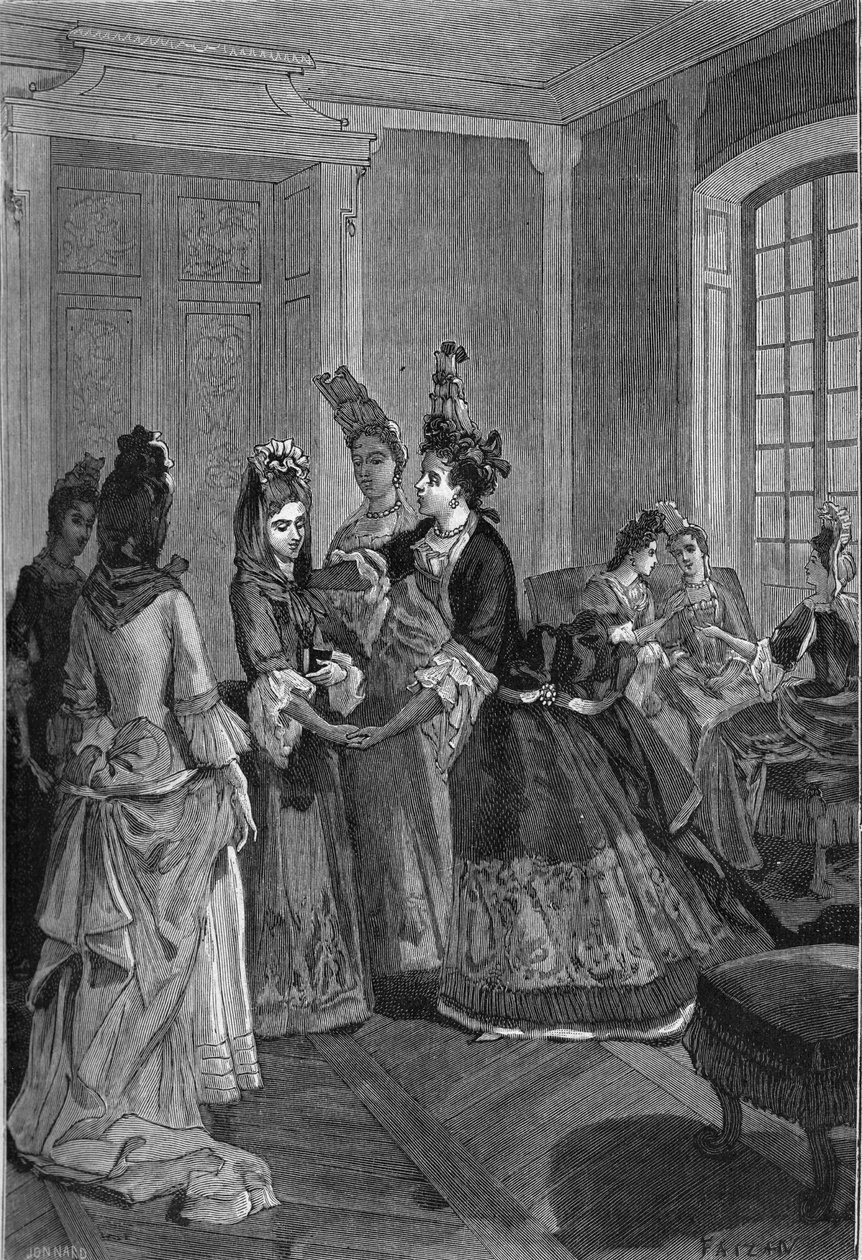 1685-1686: Novos católicos. Gravura do século XIX. No "Histoire de France" de Jules Michelet de Unknown artist