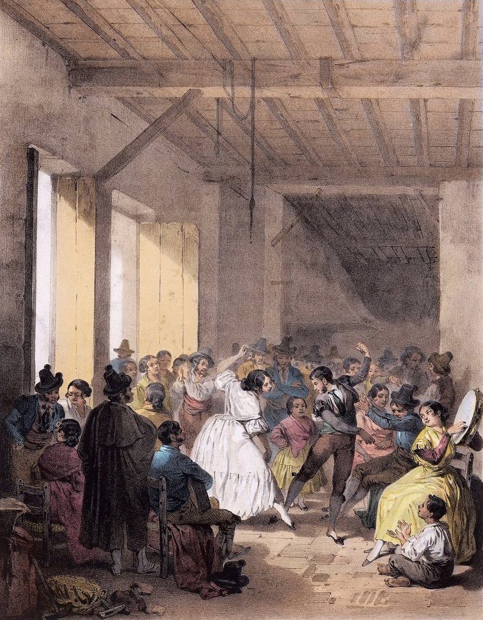 Baile da Boémia do século XIX - Dança dos ciganos no século XIX de Unknown artist