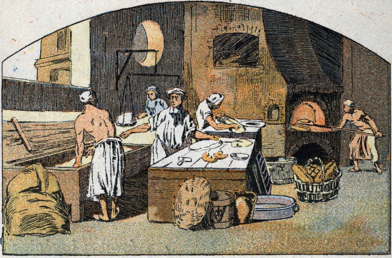 Uma padaria no século XVIII. de Unknown artist