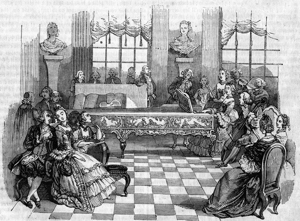 Um concerto no século XVIII. de Unknown artist