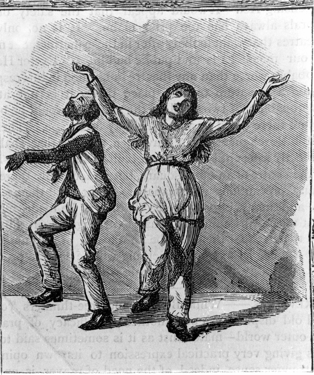 Um par de Shakers a dançar. de Unknown artist