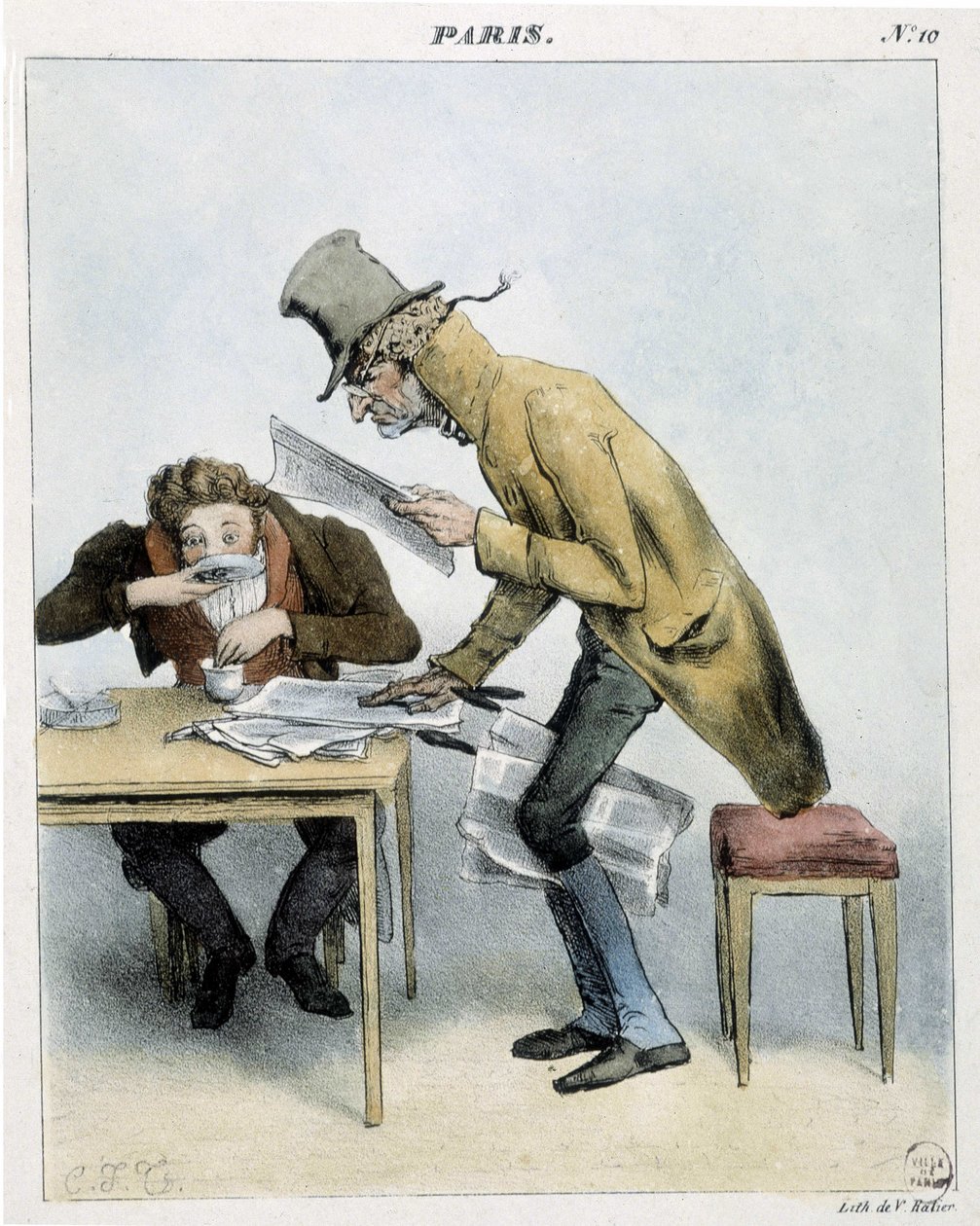 Um apanhador de café Momus em Paris - 1821, Carnavalet de Unknown artist