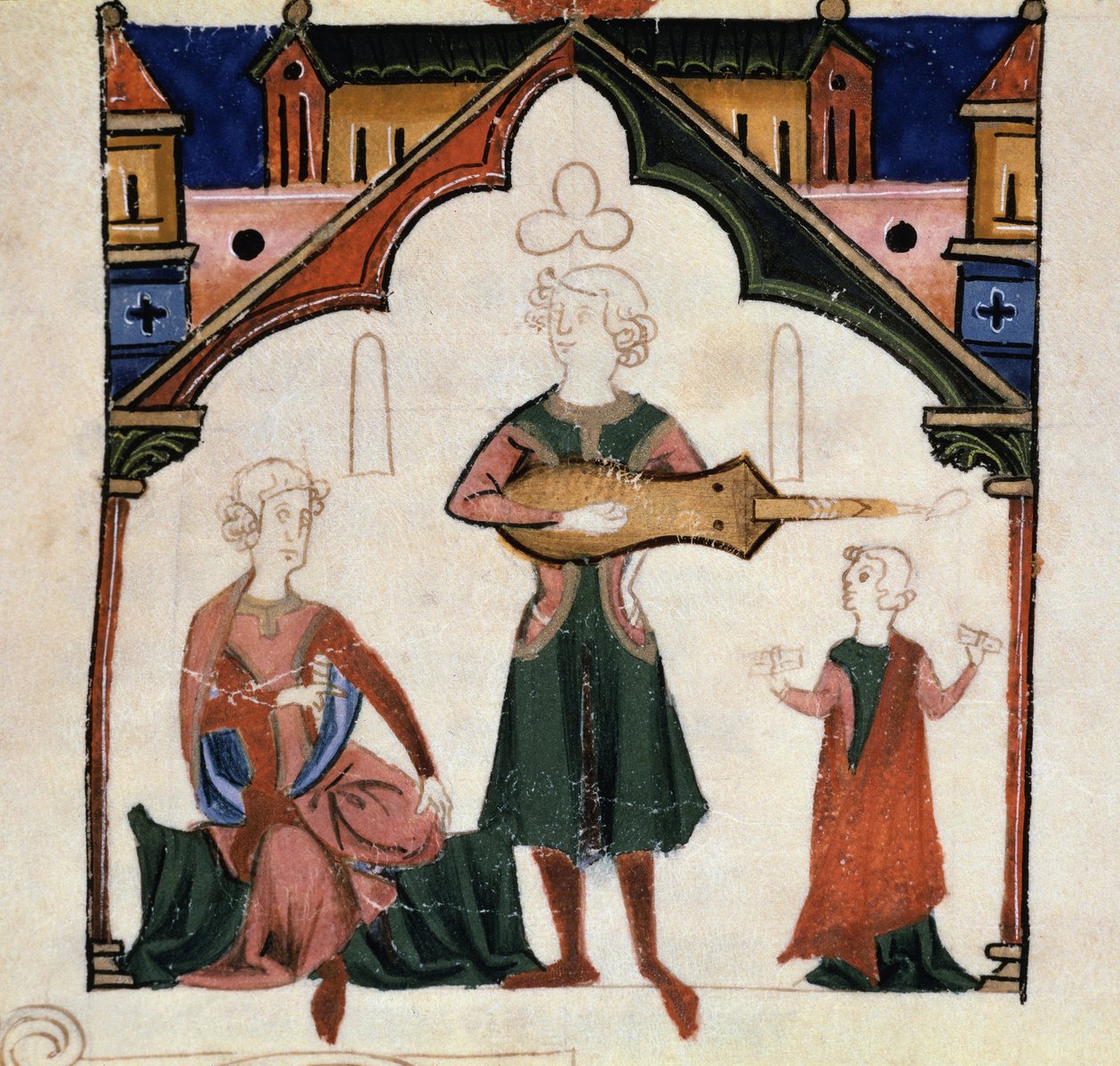 Um grupo de poetas e músicos (Miniatura de Unknown artist
