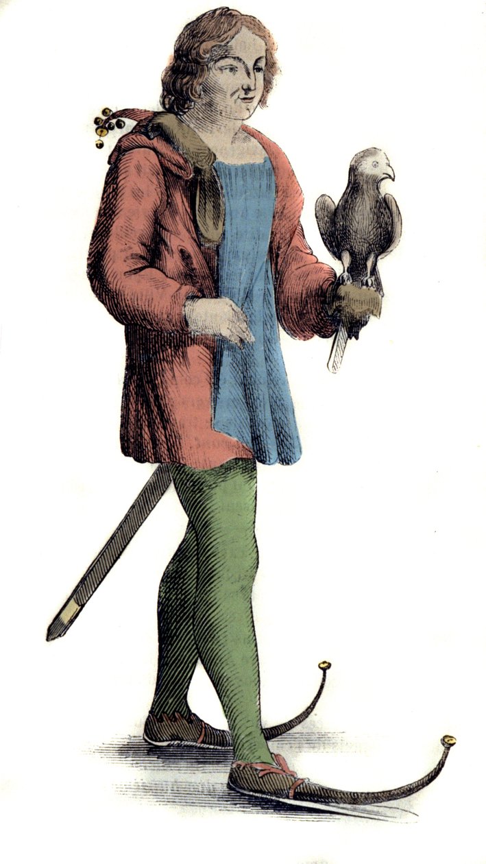 Um homem de meia-idade a usar sapatos para o potro. de Unknown artist
