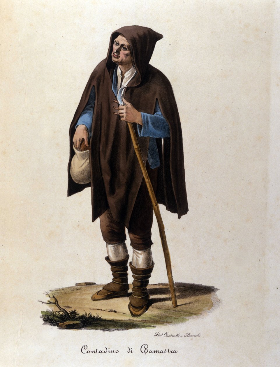 Um camponês da região de Camastra, na Sicília. de Unknown artist