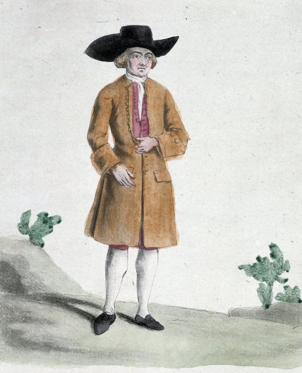 Um quaker - desenho, deb. Século XIX de Unknown artist