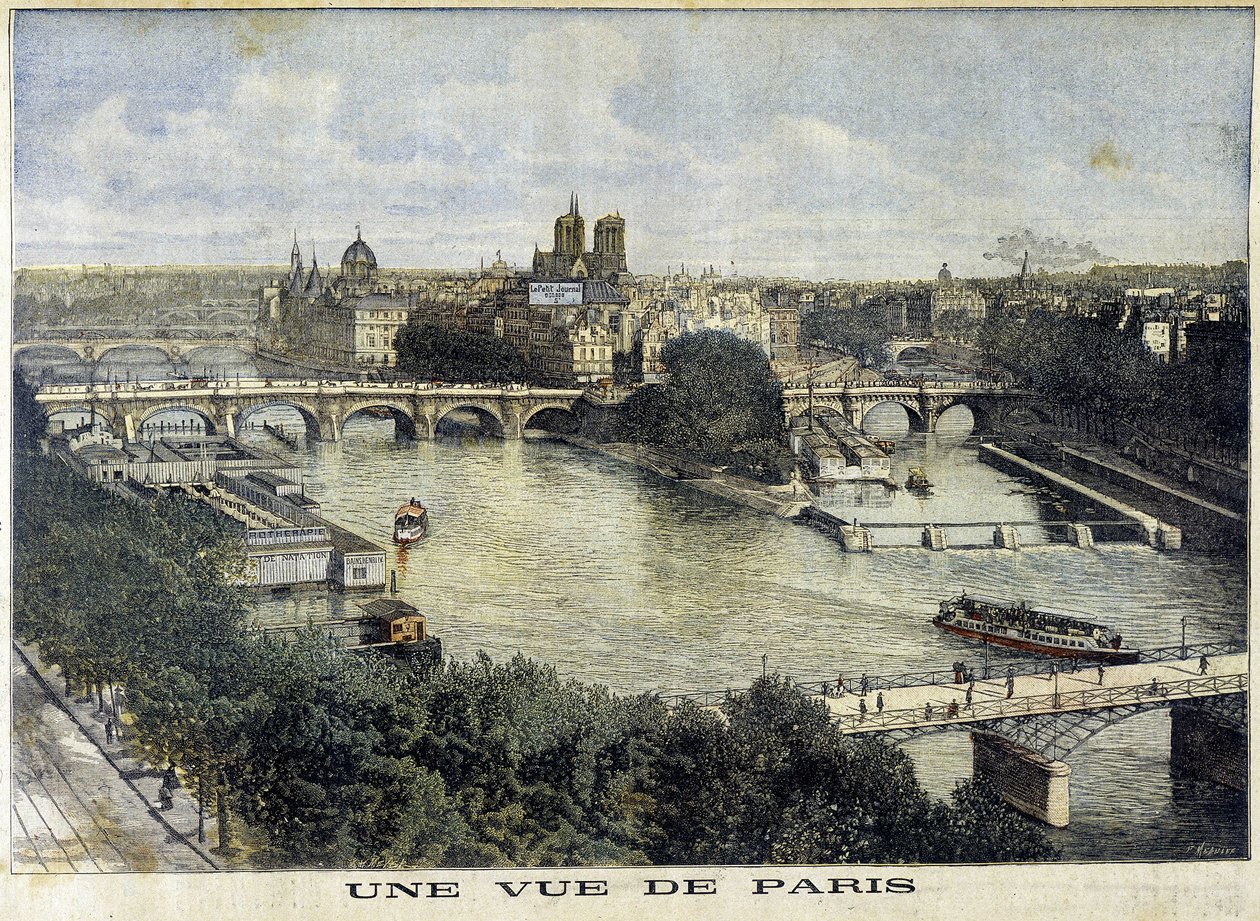 Uma vista de Paris - no "The Petity Journal de Unknown artist
