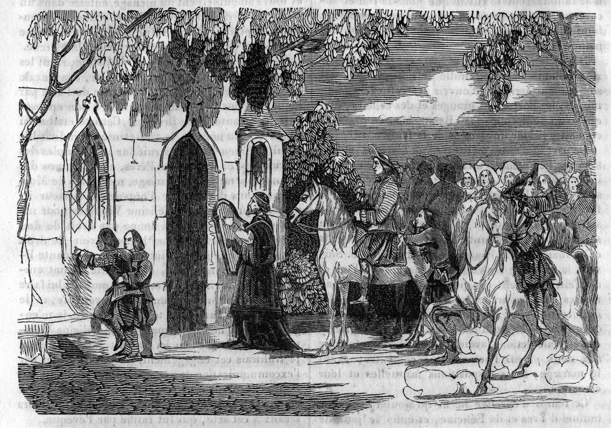 Um casamento na Bretanha, no século XIV. de Unknown artist