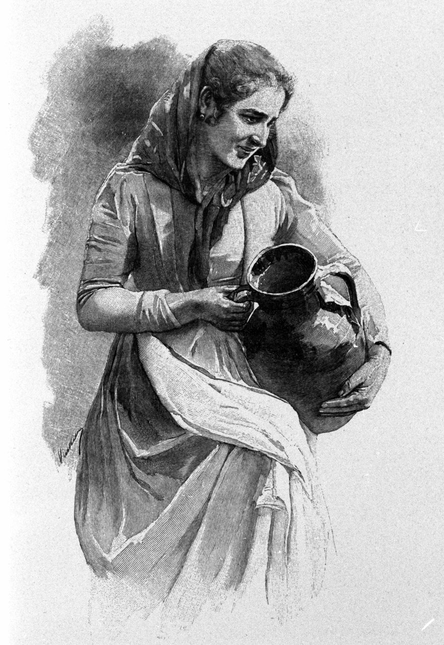 Uma jovem mulher do povo, habitante de Messina Sicília. de Unknown artist