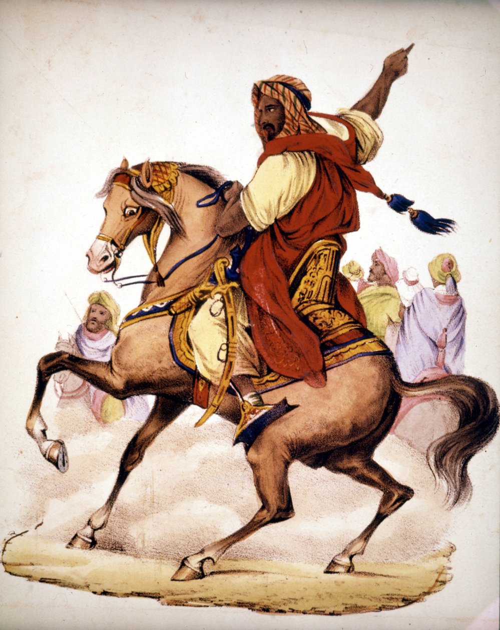 Abd El Kader (Abd El-Kader) (1807 - 1883), emir árabe da Argélia. Litografia do século XIX. de Unknown artist