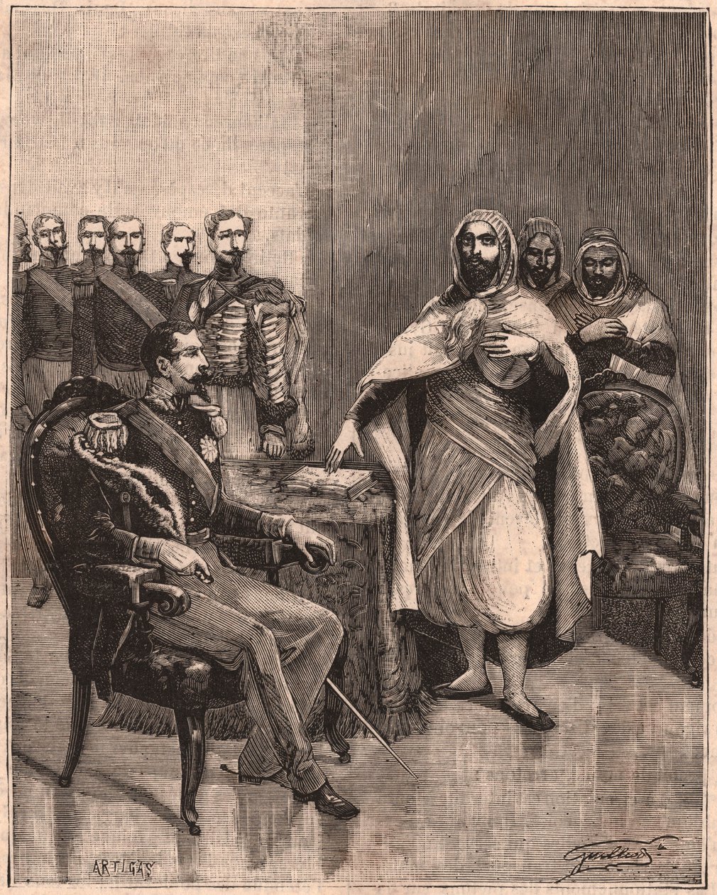 Abd El Kader e Napoleão III de Unknown