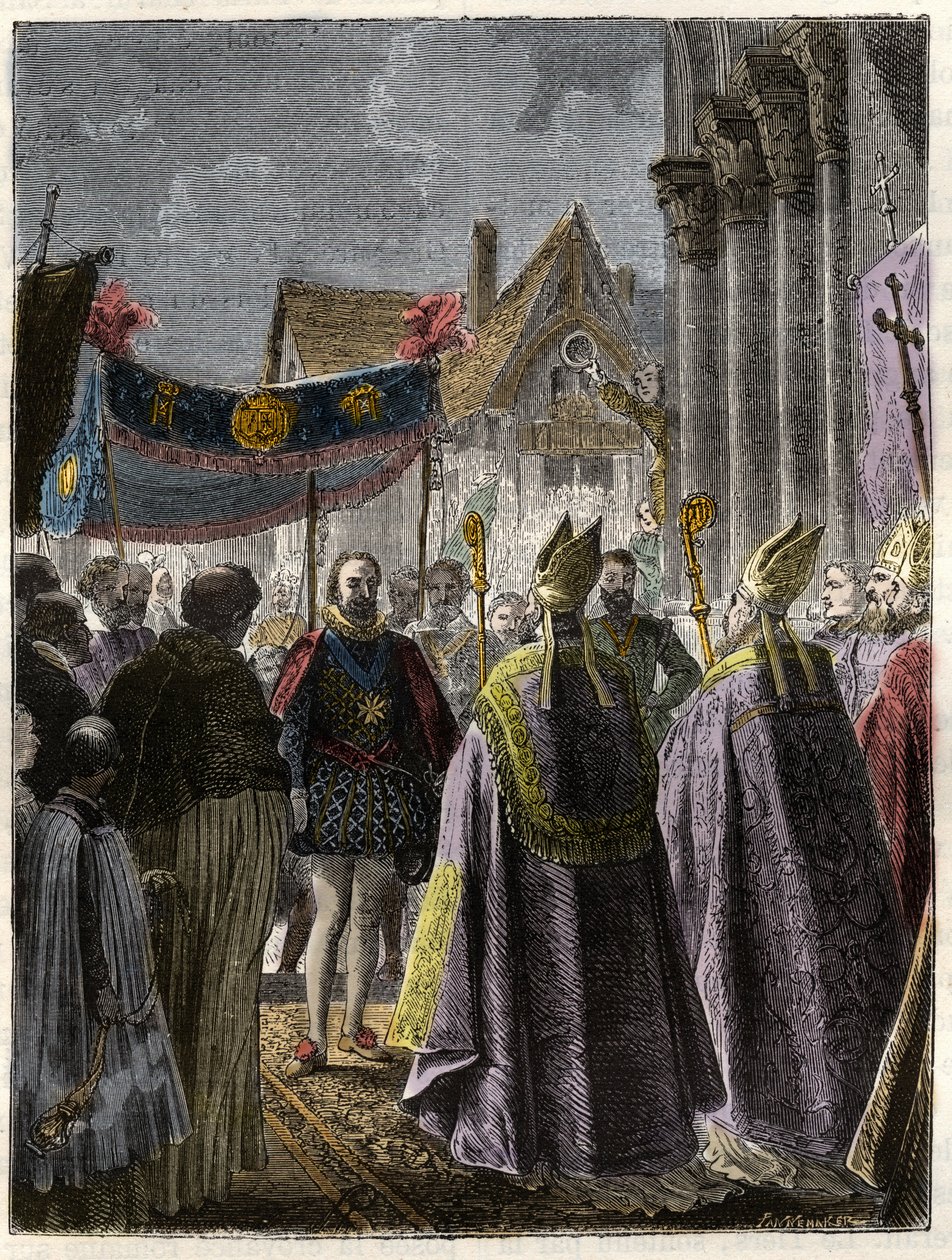 Abjuração de Henrique IV e conversão ao catolicismo em St. Denis em 15 de julho de Unknown artist