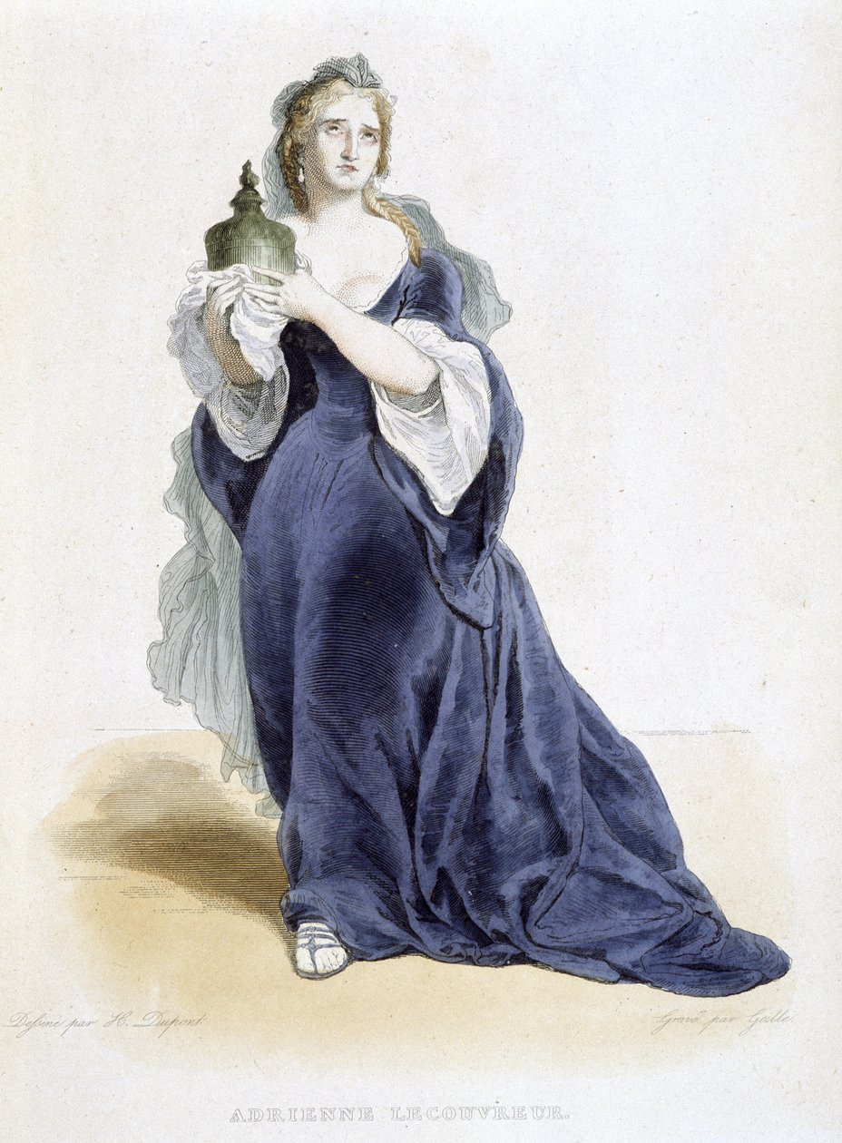 Adrienne Lecouvreur (1692-1730), atriz francesa. In "le plutarque francais" 1844 - 1847, de Mennechet. Bibliotheque des arts décoratifs de Paris. de Unknown artist