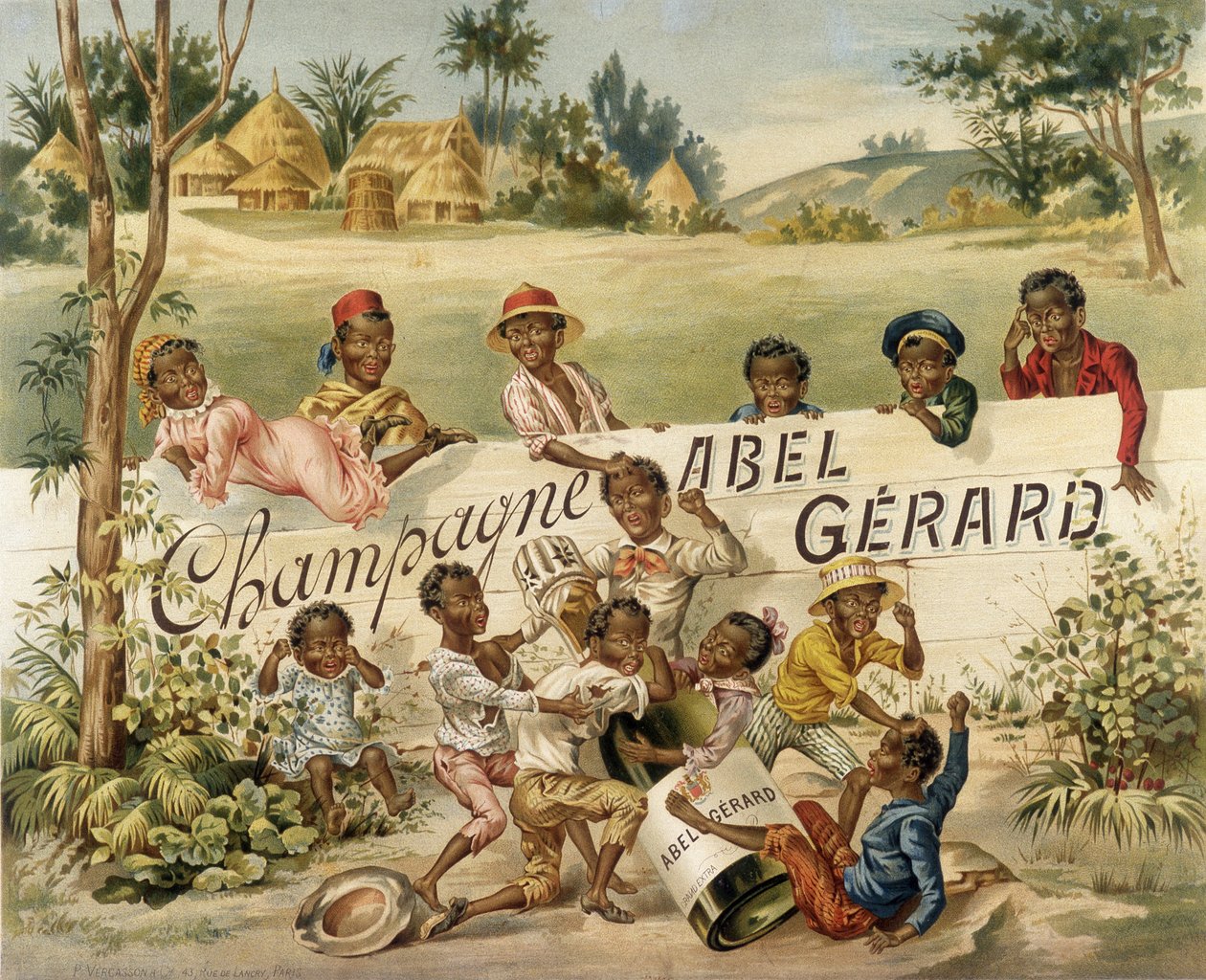 Cartaz publicitário para Champagne Abel Gérard, final do século XIX de Unknown artist