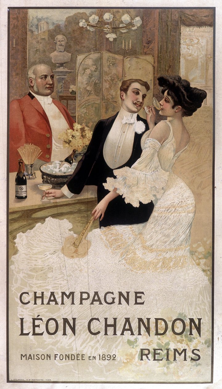 Cartaz publicitário de Léon Chandon champagne, final do século XIX de Unknown artist