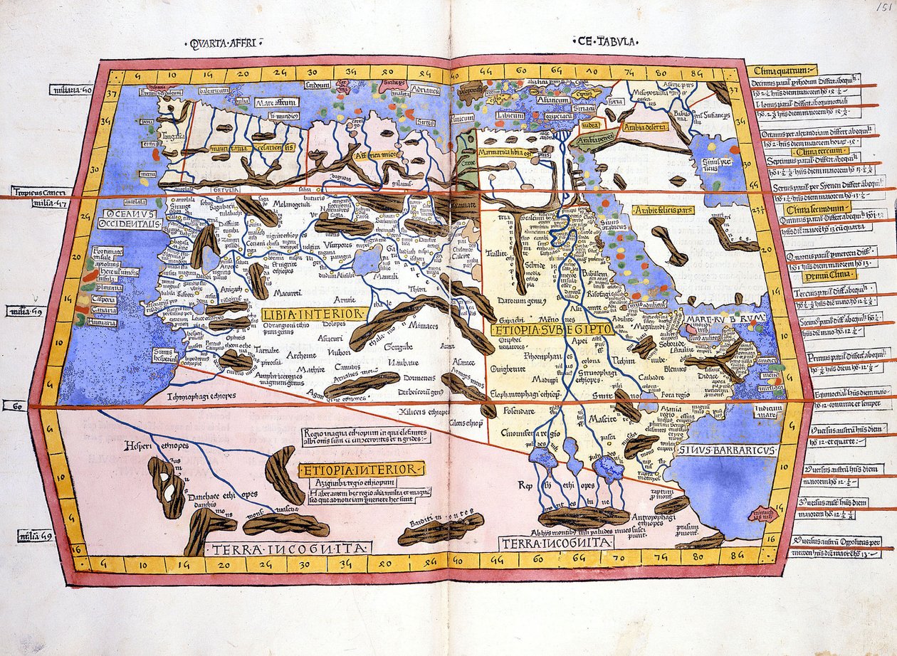 África - em "Atlante Tolomeo" de Ptolomeu de Unknown artist