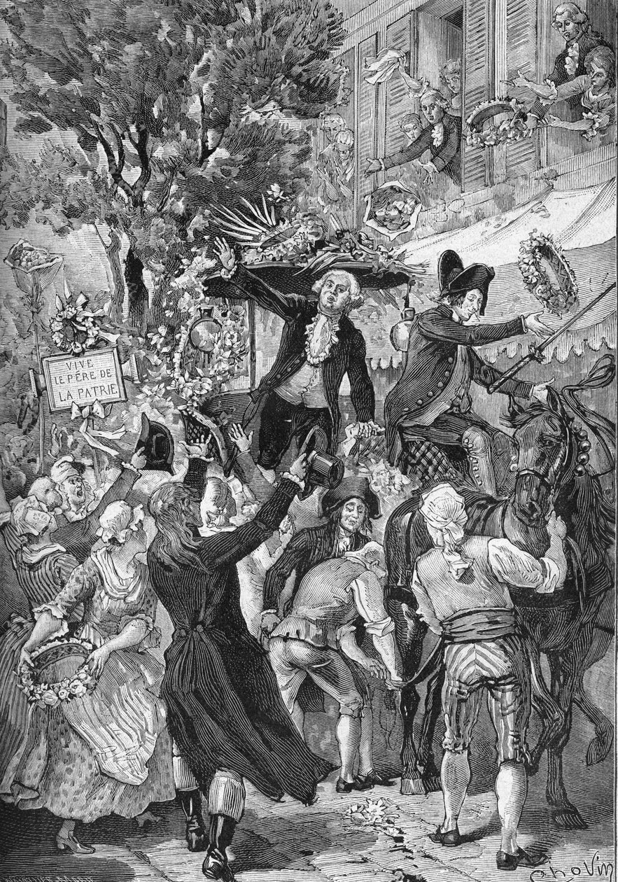 Aix en Provence (Aix-en-Provence), Bouches du Rhone (13) (1789): Honore Gabriel (Honore-Gabriel) Riqueti, Conde de Mirabeau (1749-1791) durante a sua eleição como deputado à Assembleia Geral pelo Terceiro Estado de Aix-en-Provence (Aix-en-Provence). É wri de Unknown artist